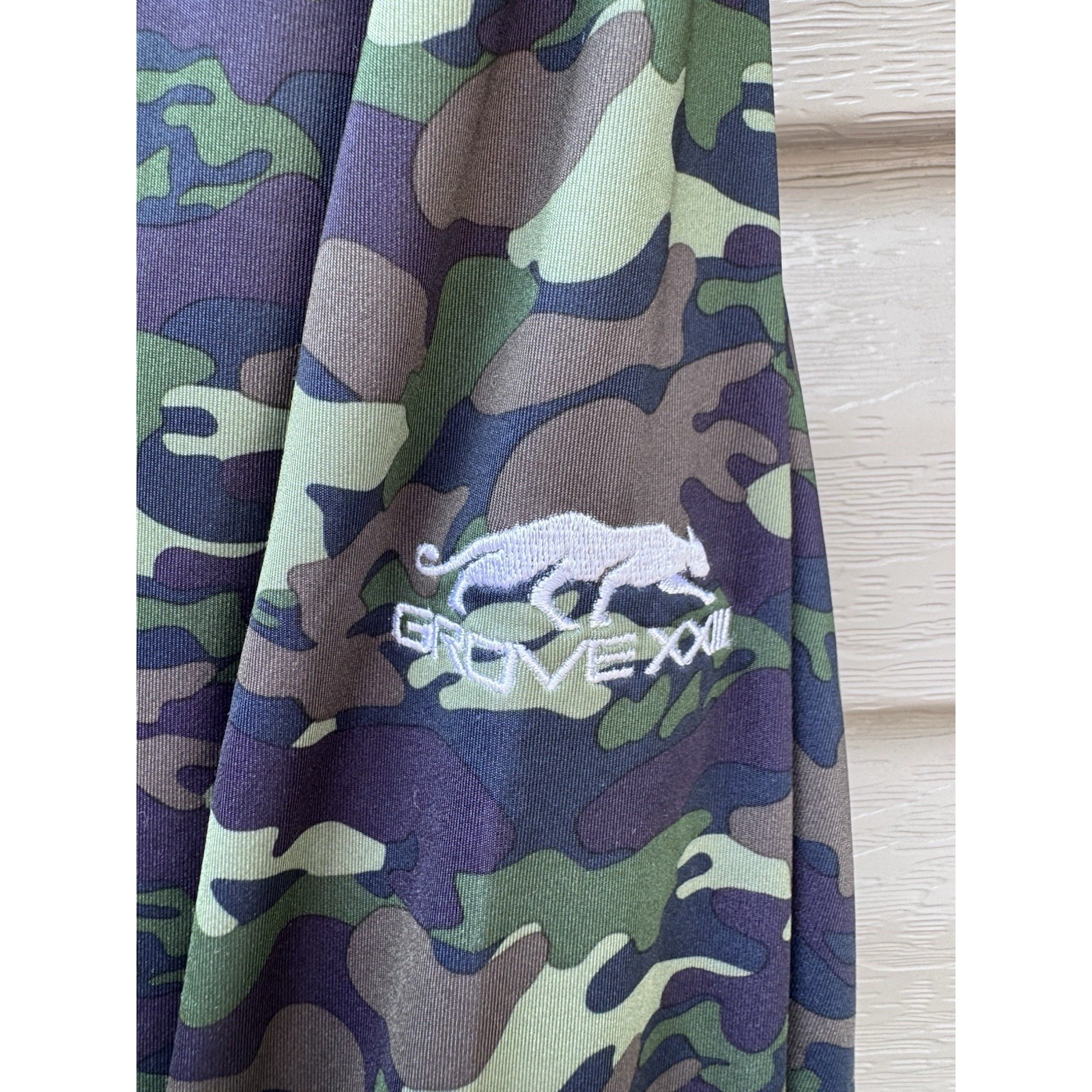 Straight Down Grove Xxiii 1/4 Zip Sweater Camo Mens Medium Michael Jordan L/S